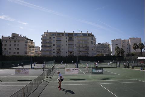 Action stations_The tournament took place across four courts in Cannes